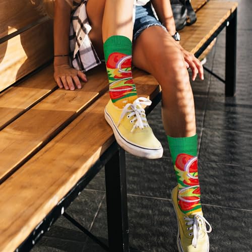 Image of Funny Donut Burger Food Socks Box, Crazy Socks for Women Teen Girls, Birthday Christmas Stocking Stuffers Gag Gifts