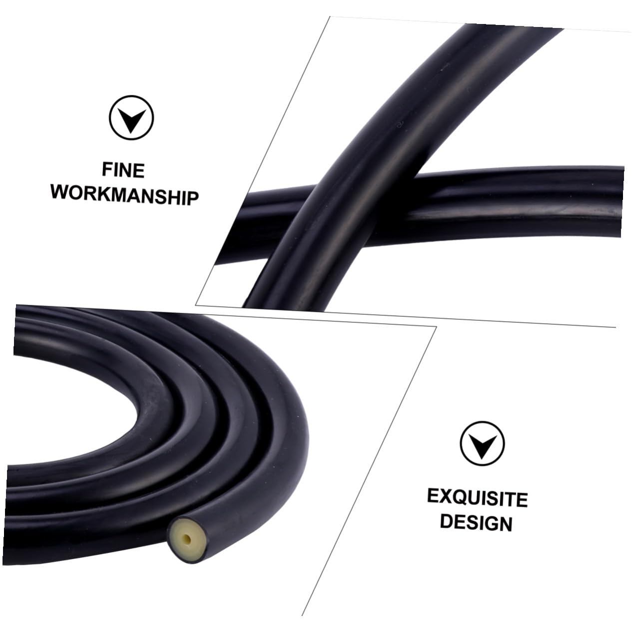 iplusmile Tube Remplacement de Plongée Élastique en Latex Naturel 3x16mm Noir Accessoire Léger pour Chasse sous-Marine