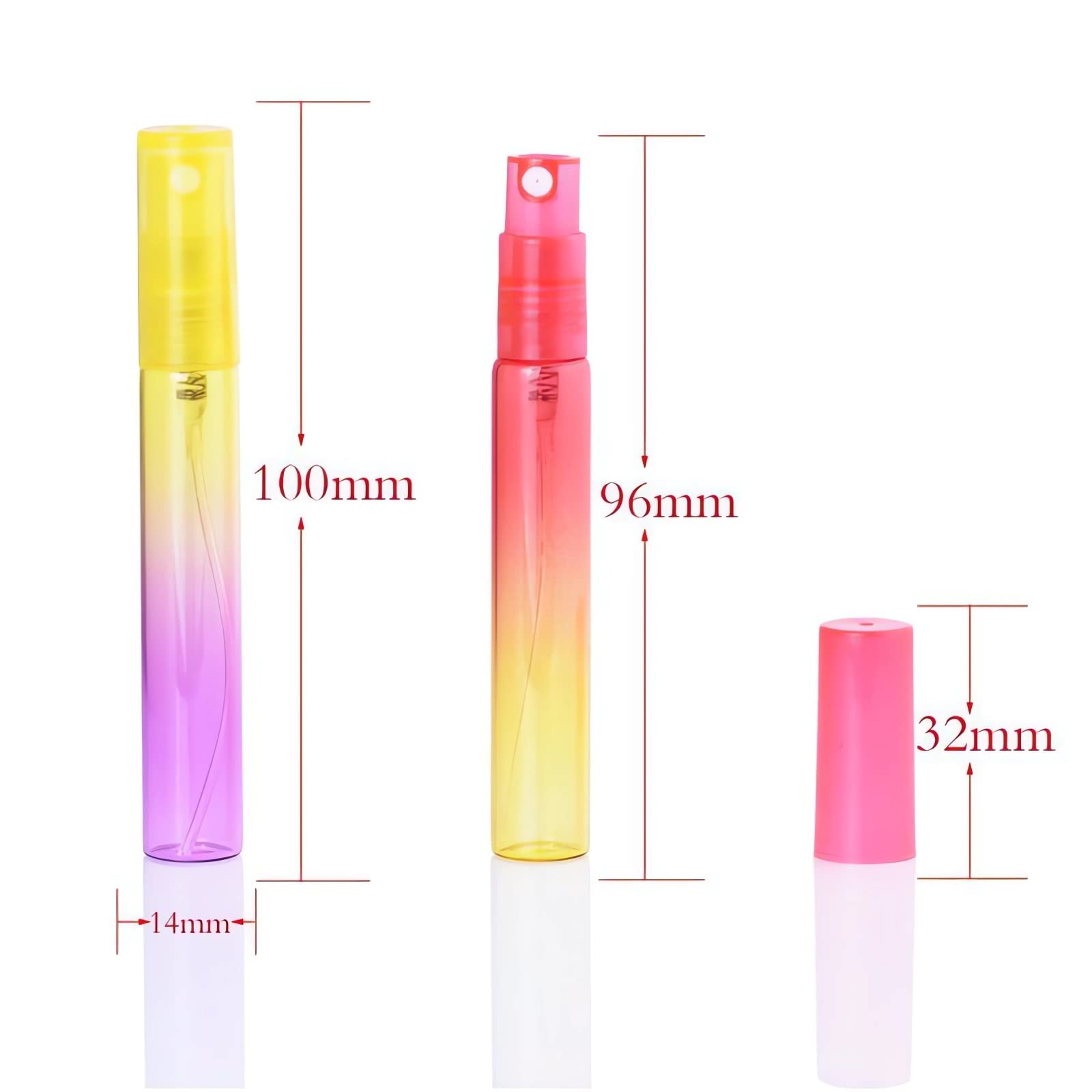 48 Pezzi 8ml Gradiente Viola Blu Bottiglie Atomizzatore di Profumo flacone spray Con Sprayer per Viaggiare Festa Appuntamento Vita Quotidiana+ 1 x imbuto