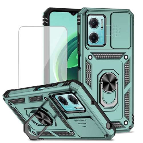 Funda para Redmi Note 11E y 10 5G con protector de pantalla y tapa de cámara
