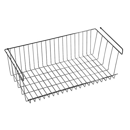 LTL Home Products WS-Z215430C More Inside Hanging Under Shelf Storage Basket, Medium, Chrome