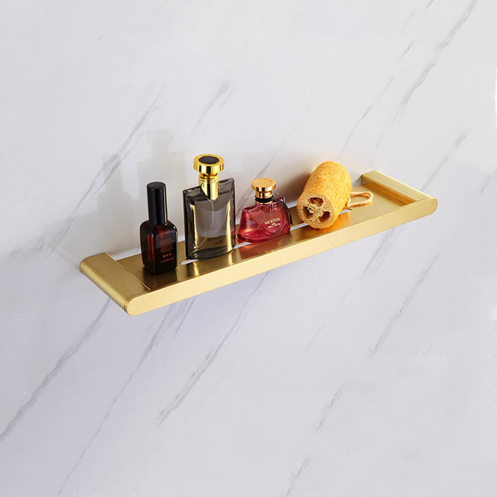 VVW&LIU Accesorios de baño de Oro Cepillado Juego de herrajes Toallero Barra de riel Toallero Soporte de Papel Gancho para Bata Jabonera Cepillo de Inodoro, Estante
