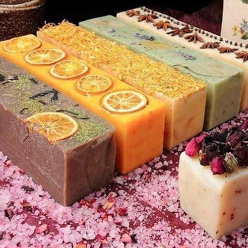 Image of MoldBerry Silicone Loaf Soap Mould - 3 Pack Rectangle Soap Making Mold for Homemade Soap Bars - Flexible & Reusable Silicone Soap Moulds for DIY Soap Making Multicolour
