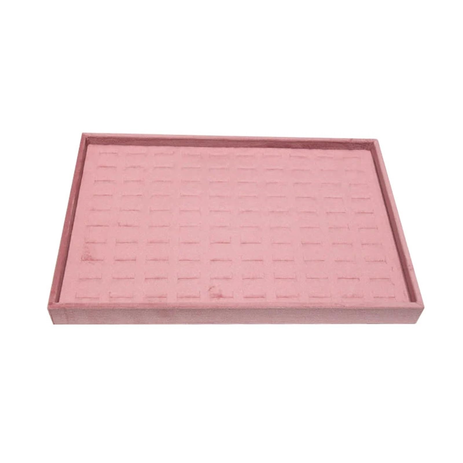 ZHSOAO Pink Velvet Ring Tray Jewelry Organizer Necklace Earrings Pendant Storage Rack Display Watch Holder 35 * 24Cm for Jewelry(Ring tray -A)