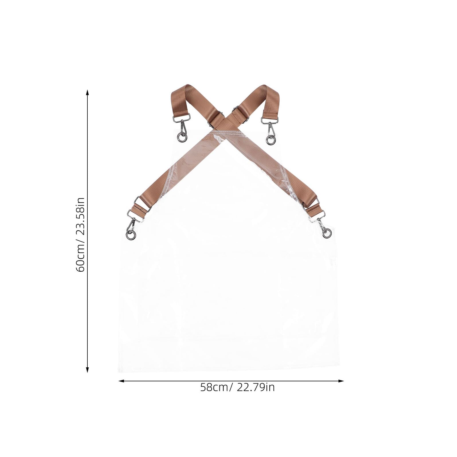 Delantal Transparente Unisex Ajustable para Peluqueros Corto de Tpu Cómodo y Ligero para Salón de Belleza y Cocina Interior