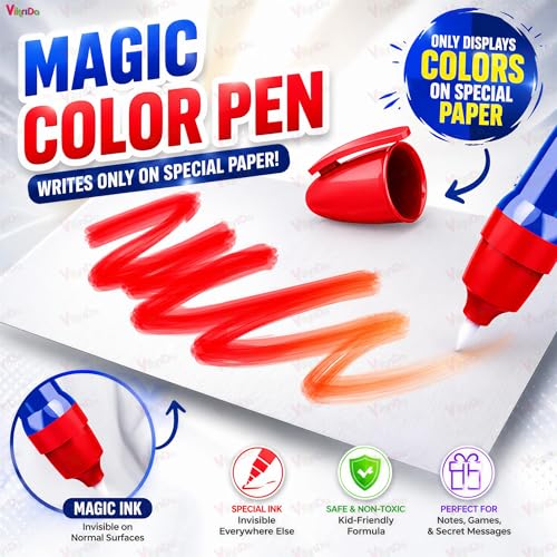 Image of VikriDA Color Wonder Magic Light Brush for Kids | Mess Free Painting Station & Drawing Activity Toy for Toddlers | Creative Learning Toy for Boys & Girls Age 3, 4, 5 Years | Multicolor (Small)