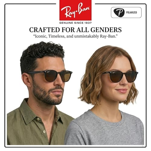 Image of Ray-Ban RB4306 Square-Round Shaped Sunglasses for Men & Women with Official RAYBAN Eyewear Kit
