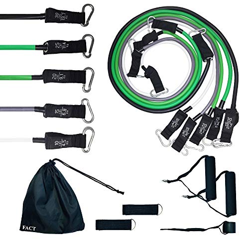 Kit Tubing Elástico 11 Itens - Treinamento Funcional Pilates Verde