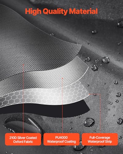 VEVOR Fahrradzelt, 5 Fahrräder, geräumige Fahhrradgarage mit belüftetem Fenster, einfach zu installierendes Fahrradzelt mit hochfestem Fiberglas & Doppelreißverschlüssen, 224x247x198 cm