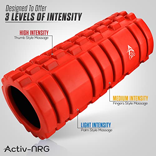 ActivNRG Fitness Foam Roller voor Diepe Weefsel Spiermassage Trigger Point Spiertherapie (Rood) - Image 7