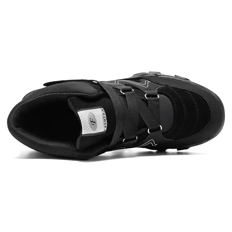 Men's Slip On Walking Sneakers Comfortable Hiking Fashion High Top Boots Shoes Causal Chukka Boots Outdoor Walking Shoes Fashionable Men's Boots4