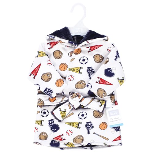 Image of Hudson Baby Unisex BabyMink with Faux Fur Lining Pool and Beach Robe Cover-ups
