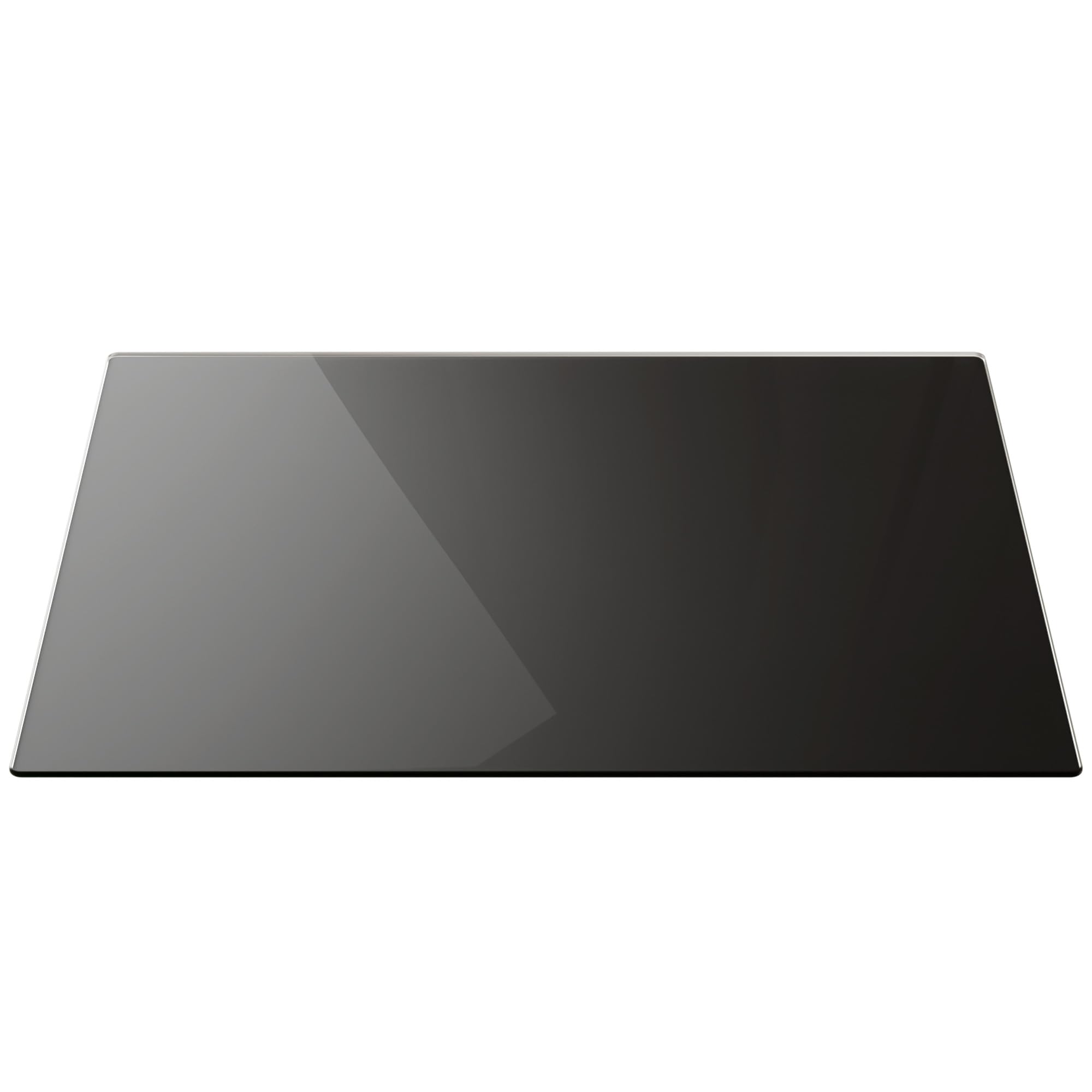 ALLboards Plaque de Protection en Verre Trempé Universel et Multifonction 60x52cm avec Style Noir Sombre, Planche à Découper, Plateau en Verre