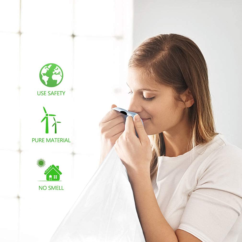 Teivio - Bolsas de basura con cordón fuerte de 3 galones, 220 unidades, bolsas de basura para baño, bolsas de plástico pequeñas para hogar, oficina, cocina, color blanco
