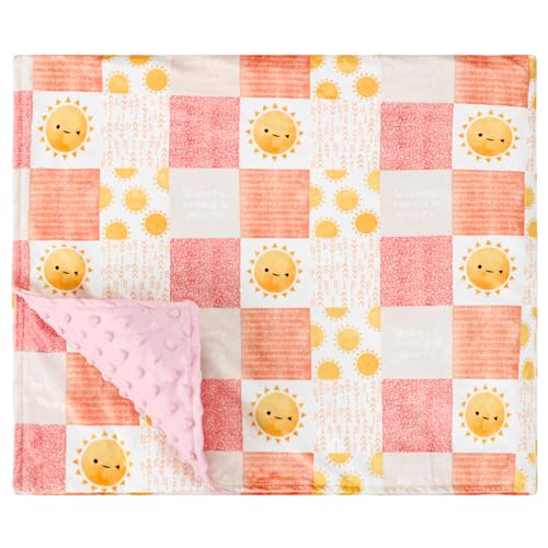 Image of Baby Blanket for Boys Girls, Super Soft Double Layer Mink Blankets with Dotted Backing, Lattice Sun Toddler Newborn Nursery Bed Blanket, Multicolor Printed Blanket, 50 X 60 Inches