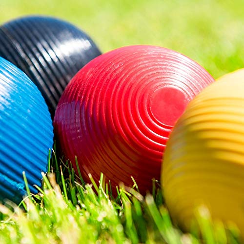 Harrier Jeu de Croquet en Bois pour Le Jardin – Maillets Traditionnels, Arceaux en Acier, Boules, Piquet & Sac de Transport (Jardin ou Henbury) (Jardin)