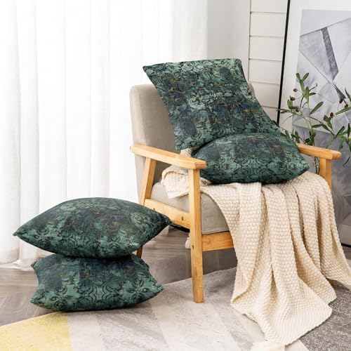 Image of ishro home Premium Cushion Cover 16 inch x 16 inch | Luxury European Mosha Fabric | Love at First Sight Designs | Hidden Zipper | Machine Washable, Non- Fading | (4, Shahi Marrakech, 16 x 16 Inches)