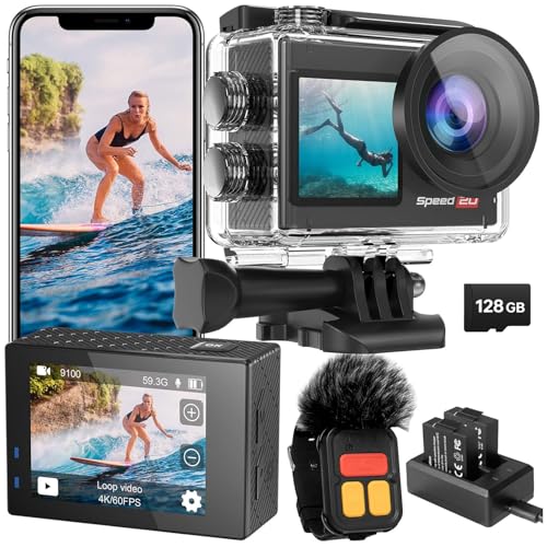 128G Action Cam 4K60FPS 40MP WiFi Unterwasserkamera 40M Wasserdicht Ultra HD Touchscreen Actioncam 170° Ultra-Weitwinkel, EIS Stabilisierung, 5X Zoom, 2.4G Fernbedienung und 2 Akkus 1350mAh(Black-2) 128G Action Cam 4K60FPS 40MP WiFi Unterwasserkamera 40M Wasserdicht Ultra HD Touchscreen Actioncam 170° Ultra-Weitwinkel, EIS Stabilisierung, 5X Zoom, 2.4G Fernbedienung und 2 Akkus 1350mAh(Black-2)