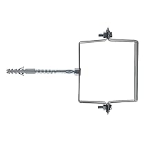 Fischer 1 pz Collare SCP per Grondaie e Pluviali, Sezione Quadrata, Diametro 100 mm, con Vite e Tassello S 10, 501307, Zincato, 100 mm