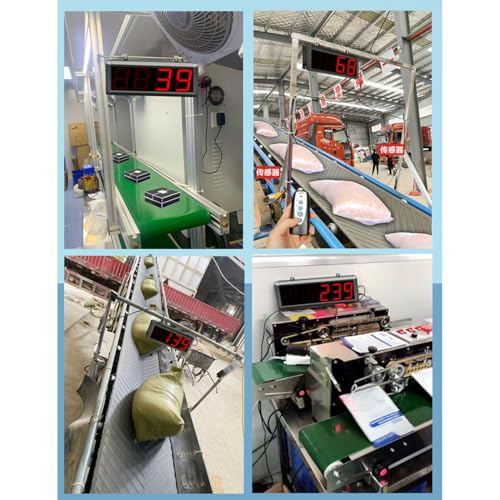 Contador digital industrial con pantalla LED de 4 a 6 dígitos 8