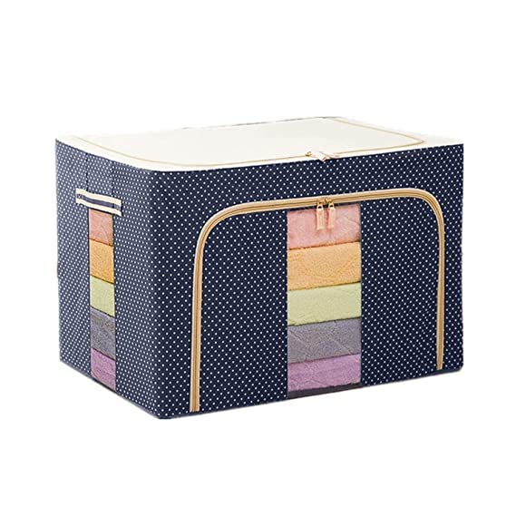 HIMART Steel frame Double Opening Zipped Clothes Storage Bag with