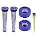 Jajadeal Filtre pour Dyson V8 V7 Cyclone, Kit de Remplacement Post-Moteur Filtre & Pré Filtre avec Brosse de Nettoyage, Accessoire d'Aspirateur # DY-96566101, DY-96747801