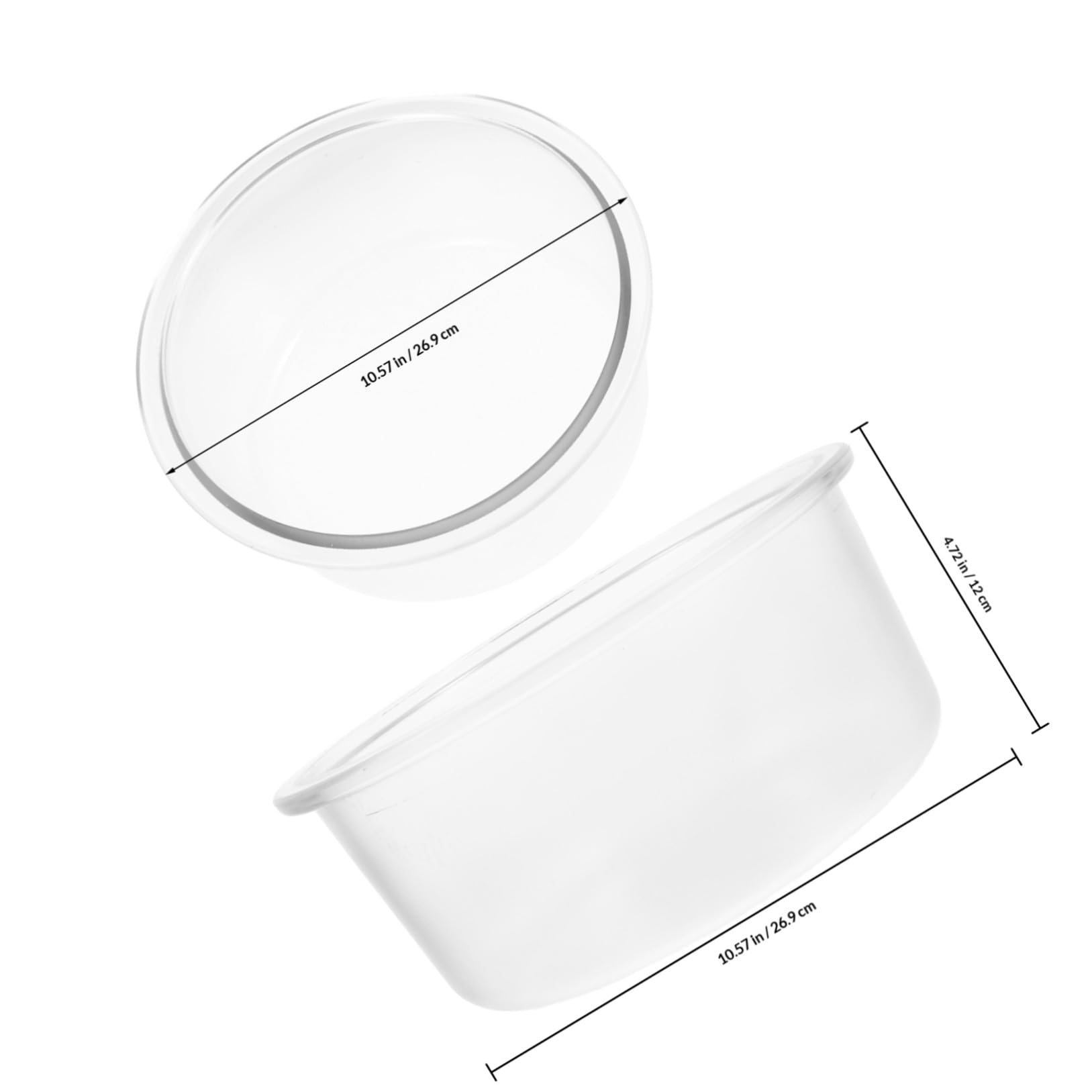 ERINGOGO Runder Glasbehälter Leicht zu Reinigen Multifunktional und Labortank aus Glas für Labor Experimente für Wissenschaftliche Anwendungen im Labor