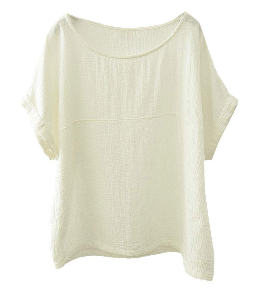 Soojunwomens Boxy Top Short Sleeve Blouses Boxy Top Short Sleeve Blouses