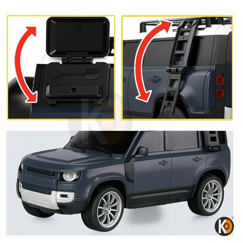 Image of K D Smoke Remote Control SUV Defender Car - High-Speed Off-Road RC Car with LED Lights & Smoke | USB Type-C Charging (5 Defendar with Fog Remote Car Dark Blue)