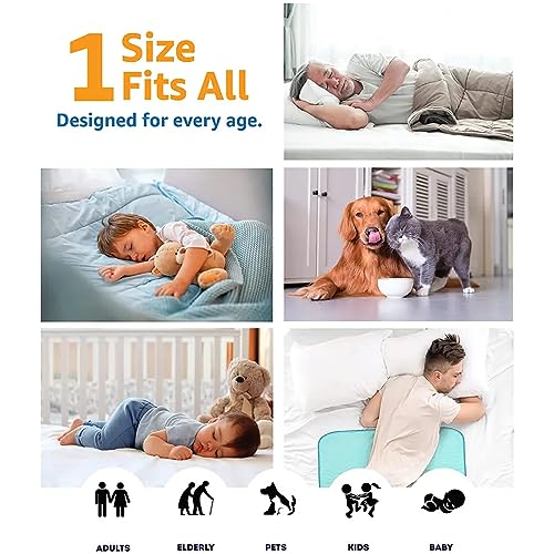 Image of Jacquard Cotton Waterproof Underpad Incontinence Bed Pad, 55x39 Inch Gold, Ecofriendly, Non Slip Protector, Leak Proof & Stain Free, Washable Multi Purpose Utility Sheet