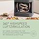 Panasonic NF-CC500SXE Air Fryer mit Sichtfenster, 5 l, 80–200 °C, ETM Award 2024, digitaler Timer & LCD-Display, sanfte Dampfzugabe, 11 Voreinstellungen, einfache Reinigung, Mattgrau