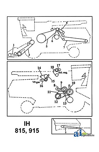 A&I - Belt, Straw Spreader Drive. PART NO: A-196370C1