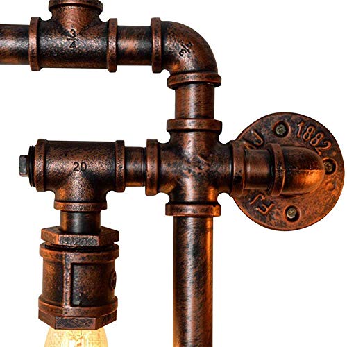 Lampe murale E27 rétro industrielle pipe à eau loft - 4