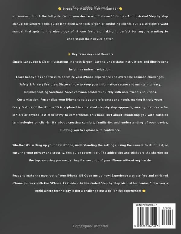 iPhone 15 Guide - An Illustrated Step by Step Manual for Seniors - Image 2