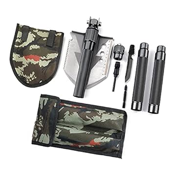 Amazon | 多機能シャベル 組立式 折り畳みスコップ 組立長さ76cm