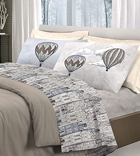 Completo Lenzuola Letto Matrimoniale Cotone 100%