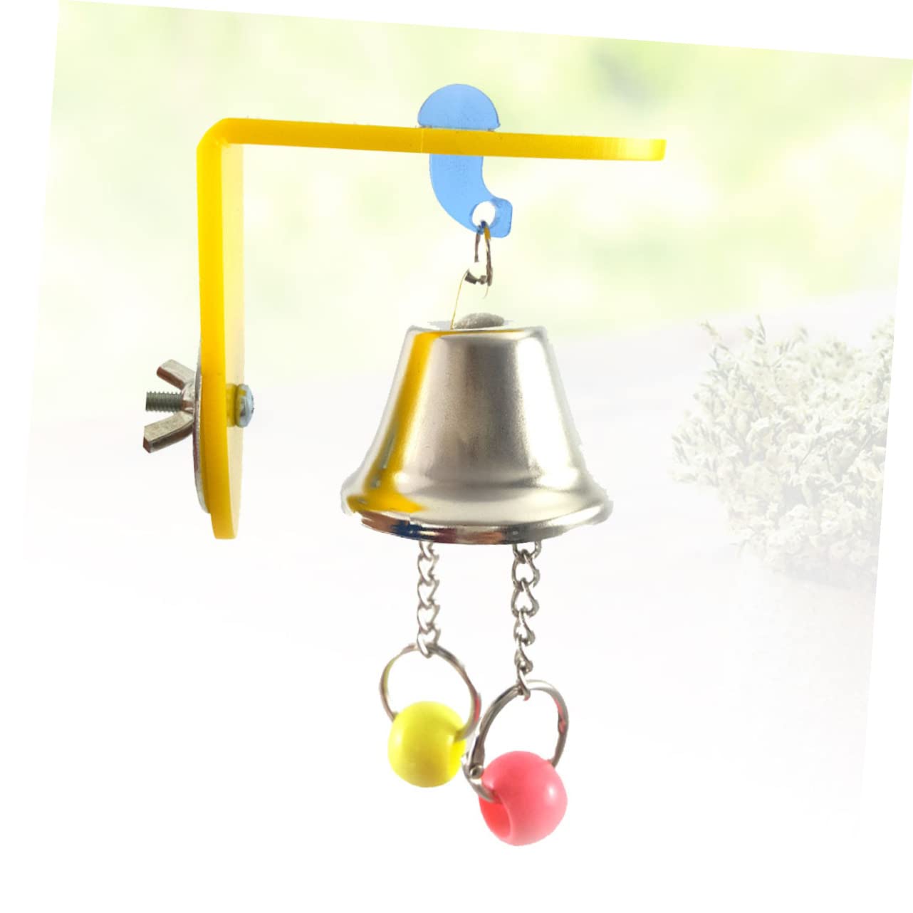 FOMIYES Jouet à Mordre pour Perroquet Grosse Cloche en Acier Inoxydable