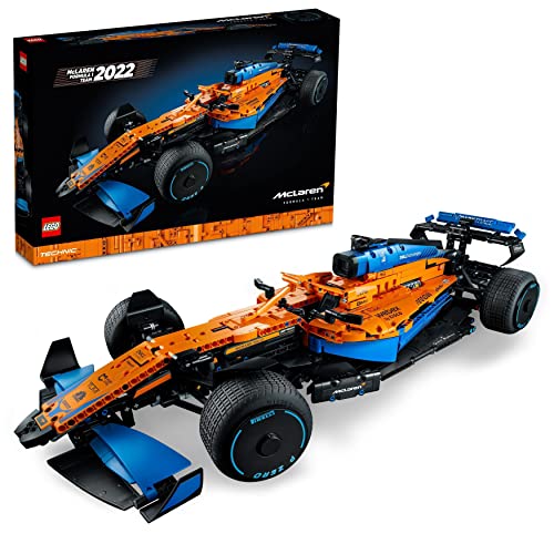 LEGO 42141 Technic McLaren Formel 1 Rennwagen, Rennauto Modellbausatz, 2022 Modellauto-Set für Erwachsene
