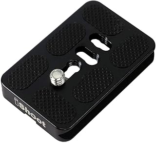 iShoot Camera Quick Release Plate QS-60 with 1/4" Screw Compatible with Arca-Swiss Fit Tripod Ball Head Panning Head Panorama Head Panoramic Head Clamp