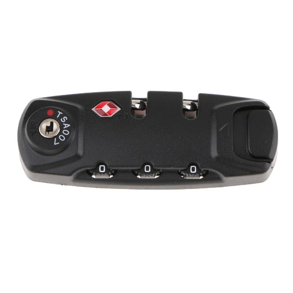 Saz DEKOR® TSA Secure Luggage 3 Digit Combination Lock Suitcase Bag Code Lock Padlock - Portable and Lightweight - Black-image-37