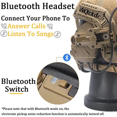 Auriculares Bluetooth pickup evitan sordera en casco de airsoft Fast 4