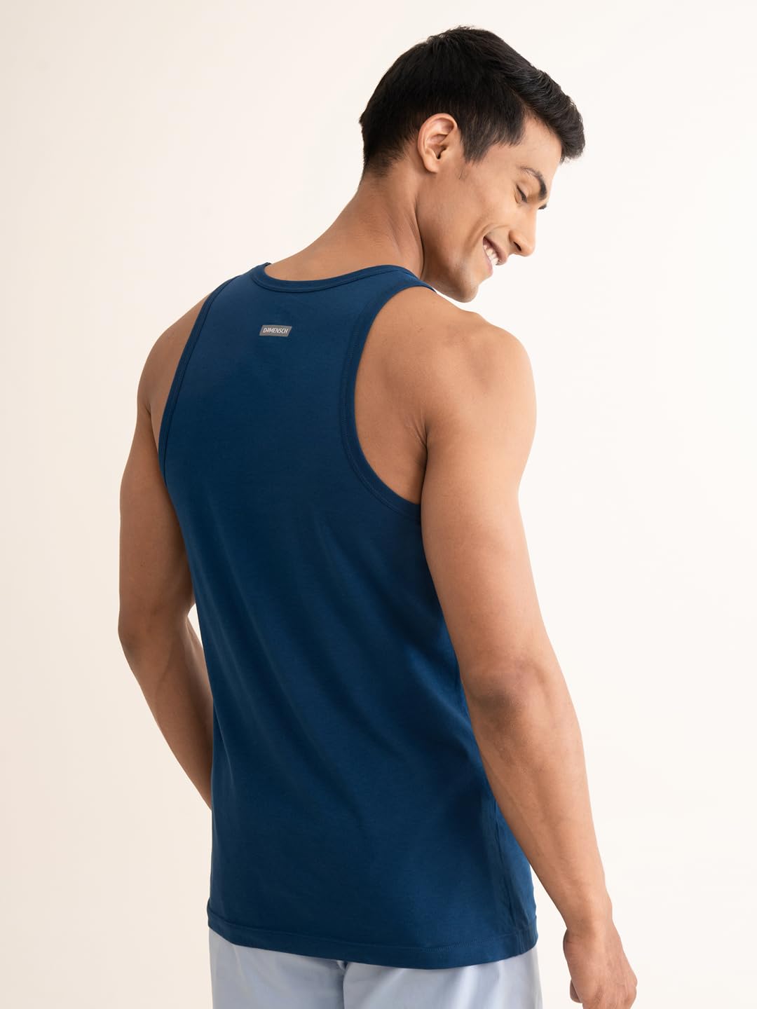 DAMENSCH Anti-Bacterial Anti Odour Soft Cotton Vest-Better Blue-m 1