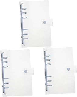 Abaodam 3 Peças Capa Transparente De Folhas Soltas A6 Pastas De Escritório Pastas De Escritório Folhas Soltas Pastas De Orçamento Botão De Pressão A6 Pasta Pasta Transparente Pastas De