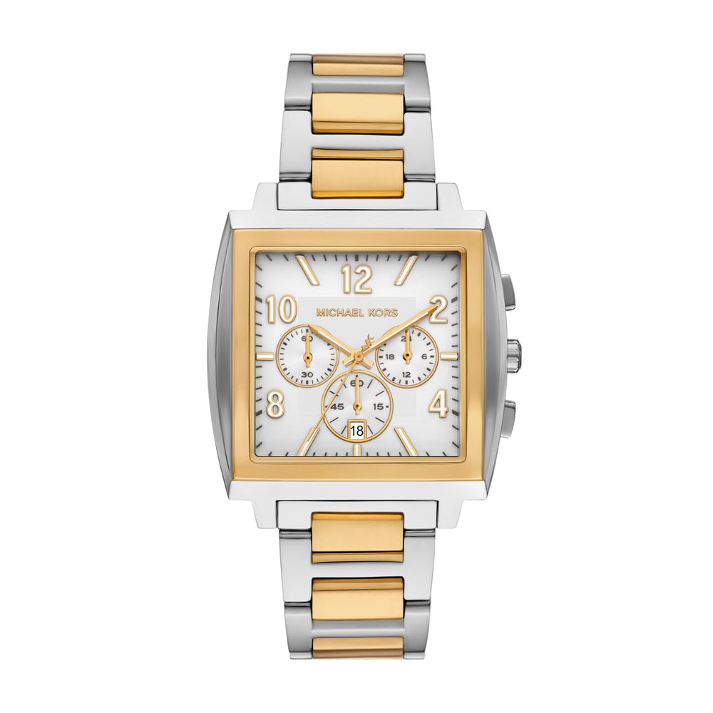Michael Kors Rhys reloj para Hombre, movimiento cronógrafo de cuarzo Con Correa de Acero inoxidable