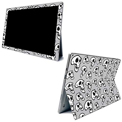 Image of MightySkins Carbon Fiber Skin for Microsoft Surface Pro 7 - Laughing Skulls | Textured Carbon Fiber Finish | Easy to Apply, Remove, and Change Styles | Made in The USA (CF-MISURPR7-Laughing Skulls)