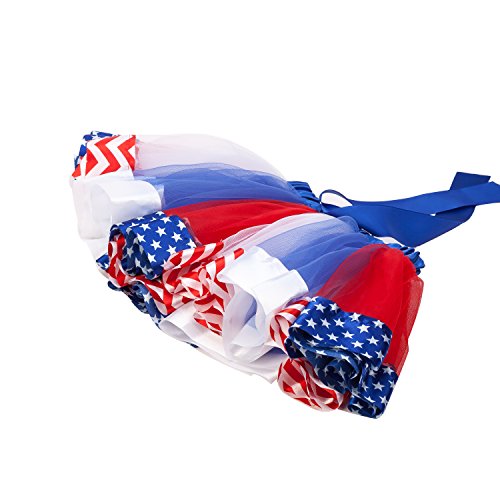 Baby Girl Toddler July 4th American Flag Tutu Skirt Independence Day Dress3