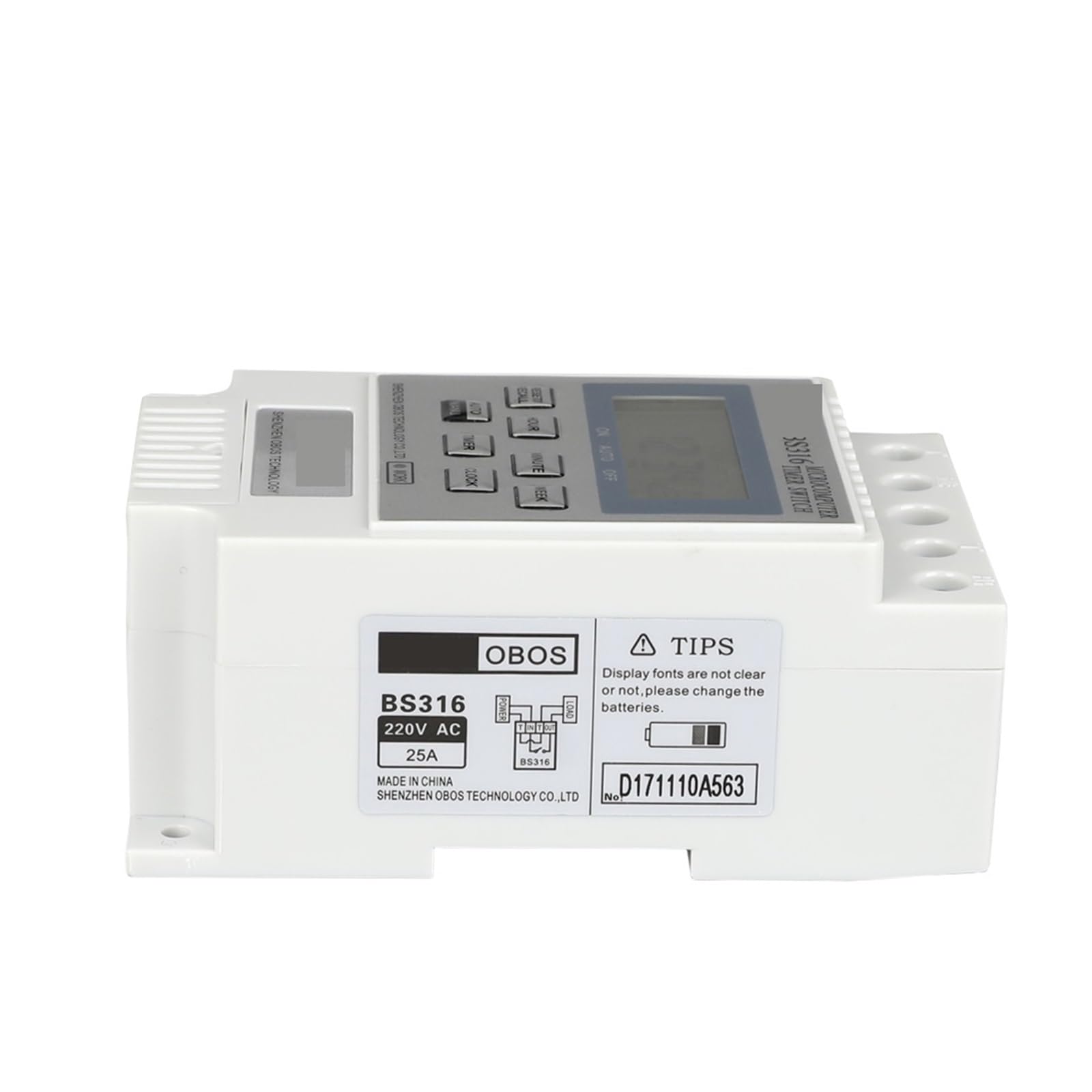 Amazon.co.jp: 25A 220V デジタルウィークリータイマー ホワイト