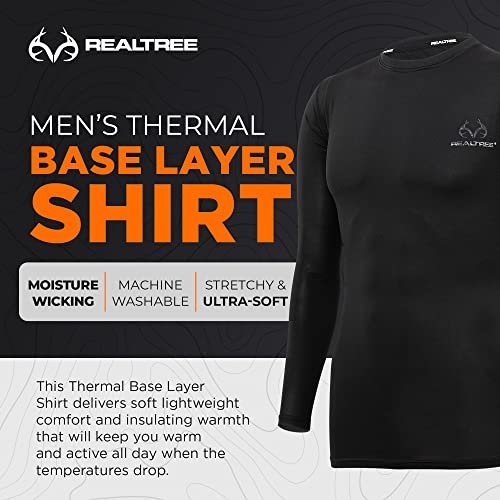 Realtree Base Layer Thermal Underwear for Men - Hunting Gear, Cold Weather Long Sleeve Shirt3
