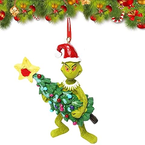 Adorno Colgante para Árbol de Navidad Resina Verde G-rinch Cover