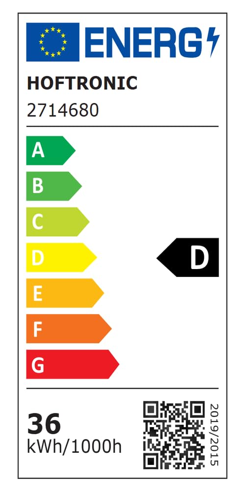 HOFTRONIC - LED Panel 60x60-4000K Neutralweiß - 36 Watt 4860 Lumen (135lm/W) - Rasterleuchte - Flimmerfrei - 5 Jahre Garantie - Deckenpanel - Lichtpanel